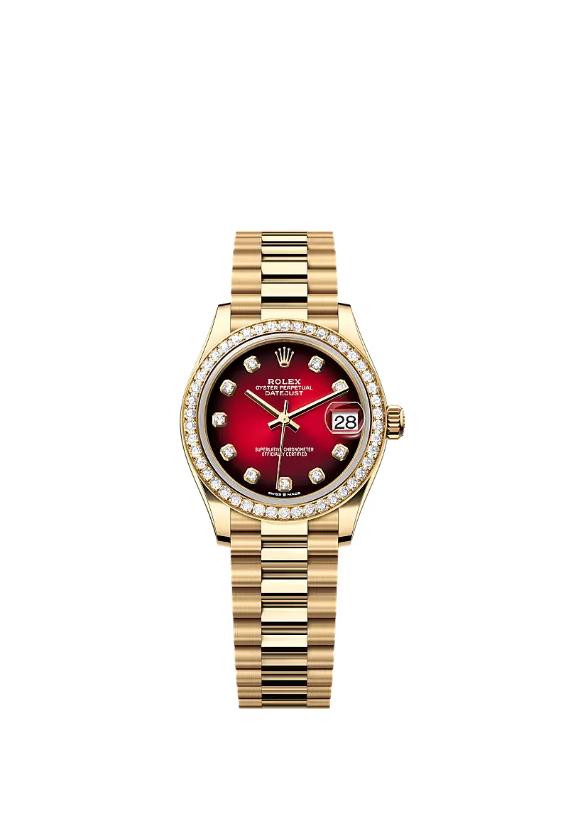 Rolex Datejust 31 Oyster, 31 mm, Yellow Gold and Diamonds Ref.278288RBR
